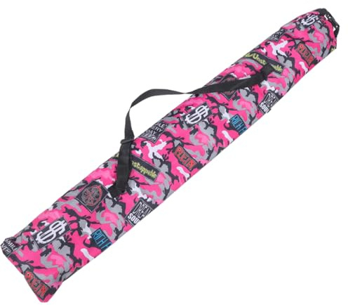 Supvox Faltbare Angelrutenhülle aus Oxford Stoff für Outdoor Angeln, Rosa | Aufbewahrungstasche für Angelausrüstung, Schutz für Rute und Zubehör, Kompakt für Unterwegs