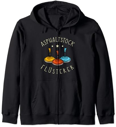 Asphaltstock Flüsterer Stocksport Stockschützen Eisstock Kapuzenjacke