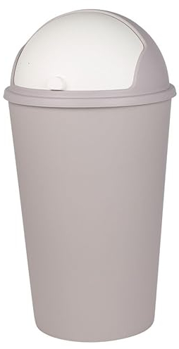 URBNLIVING 25L Slide Swing Top Lid Waste Bin - Push Can for Kitchen and Office Garbage Rubbish Disposal Bin