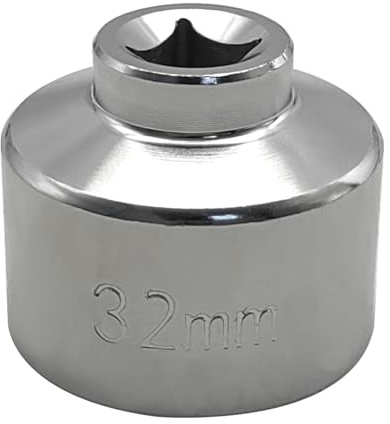 KOCAN 32-Mm-Ölfiltersockel,32-mm-Ölfilter-Steckschlüssel, Flacher Ölfilterschlüssel, Ersatz für, GM, Ecotec, TDI