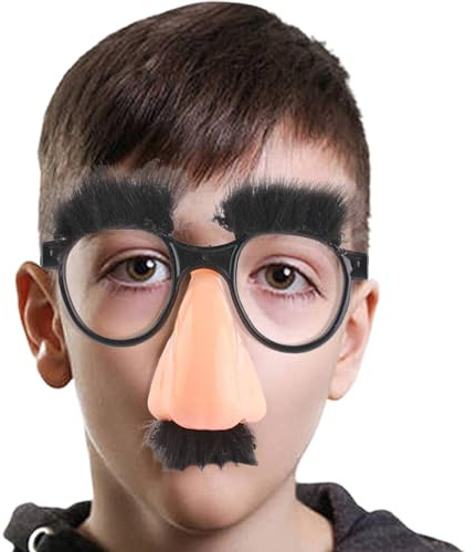 Zuasdvnk Lustige Brille - Große Schnurrbart Augenbrauen Nasenbrille | Lustige Foto-Requisiten Neuheit Halloween-Party Sehbrille Gastgeschenke für Kinder Erwachsene