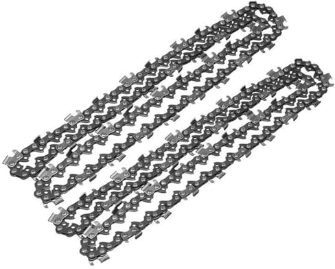 JMORCO Sägeketten 2 Stück 12/14/16 Zoll Metallkettensägenkette 45/52/56 Antrieb Elektrosäge Zubehör Ersatzkettensägenkette(2pcs 12 Inch 45drive)