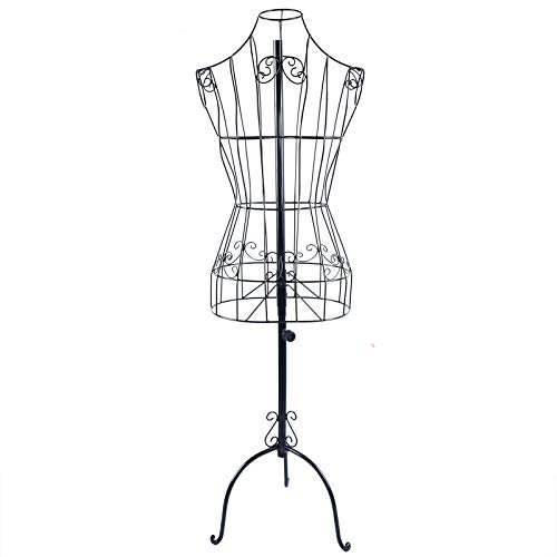 AMEEDA Schneiderpuppe Weiblich Draht-Schaufensterpuppen, weiblicher Oberkörper-Torso, Schaufensterpuppen-Schaufensterpuppe, Metalldraht-Schaufensterpuppen-Büstenform-Ausstellungsstand
