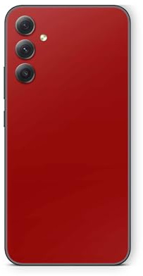 Skins4u Schutzfolie Aufkleber Skin kompatibel mit Samsung Galaxy A56 Kratzerschutz Skins Vinyl Folie Rückseite Solid State rot