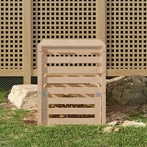 Item-Composter 63.5x63.5x77.5 cm Solid Wood Pine,Lawn & Garden,Gardening,Composting,Composters