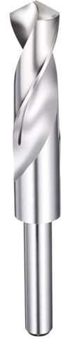 sourcing map Punta per trapano da 20,5 mm, codolo ridotto, rotonda, 4241, in acciaio ad alta velocità non rivestito (luminoso), 118°, punta standard per plastica, legno, rame, alluminio, ferro