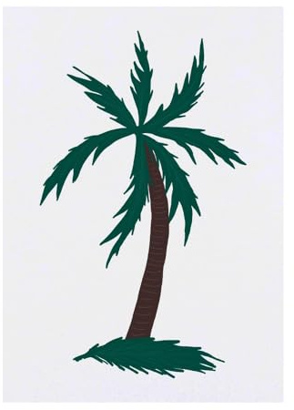 Azeeda 'Palm Tree In Breeze' Temporary Tattoo - A6 (TO00072355)