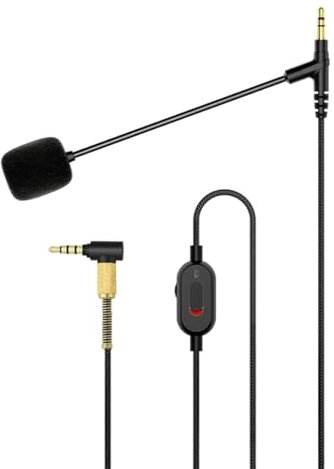 ZIDDAR 3.5mm To 3.5mm Cable Boom Microphone Cable For 1000XM5 XM4 Headphones Cord With Volumes Control For Gamers
