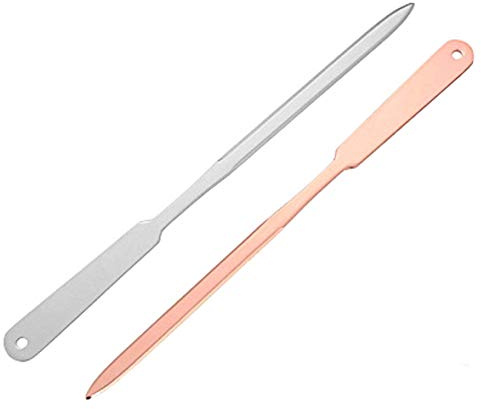 Brieföffner und Brieföffner – 23,2 Zoll (Roségold + Silber) – scharfe Klinge aus Edelstahl – ergonomisches Design