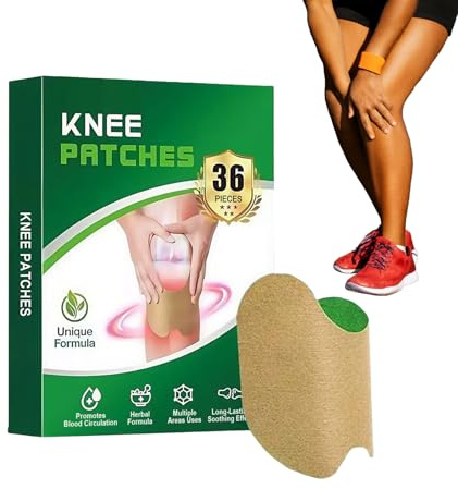 Lot de 36 pansements chauffants naturels pour genoux, autocollants à base de pour le dos et les articulations, soutien pour les personnes âgées, les athlètes, les coureurs