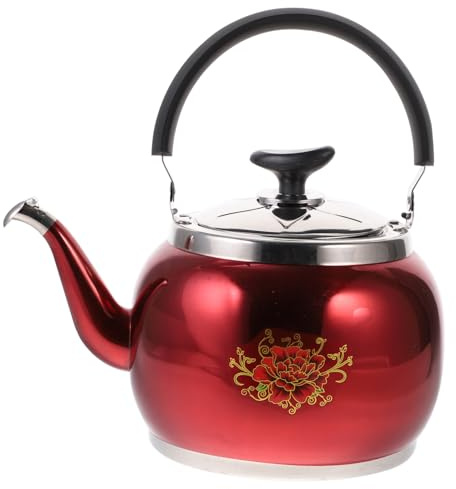 Balacoo Bouilloire à Sifflet Avec Couvercle Capacité Importante Acier Inoxydable Pratique Pour Cuisine Thé