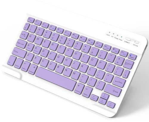 NEWCOO Bluetooth Keyboard, Ultra Slim Tablet Portable Laptop Quiet Rechargeable with Type-C, US English Layout, Small Keyboard for IPad mini/Air/Pro/Samsung Galaxy Tab, Including IOS, Android,Windows