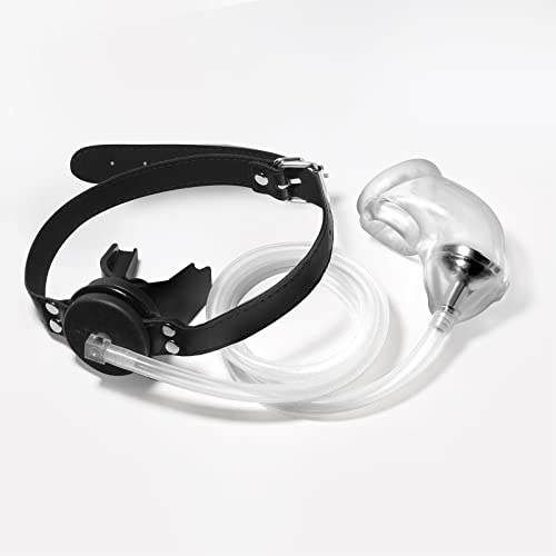 HTdangT BDSM Silicone Urinoir Gag SM Bouche Plug Gag Avec Entonnoir Pisse Gay Sex Gag Harnais Gag Bondage Contraintes Dilatateur Esclave Bondage Sex Toy Pour Couples