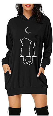 Celanisai Vestido de suéter para mujer, con capucha, vestido de amor, diseño de rejilla, tallas grandes, sudaderas, sudaderas, sudaderas, día de San Valentín, amor, sudaderas, blusas, lindo, cómodo