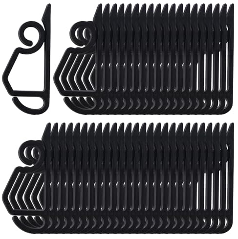 cadelon 120Pcs Gutter Hooks for Outdoor Lights - Easy Install No Tools, Durable Weatherproof Plastic, 3 Mounting Options for Eaves, Trees & Curtain Rails - Ideal Home Garden Decor Light Clips