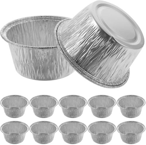 LIFKICH 100 Pirottini in Alluminio per Cupcake Usa e Getta, Pirottini per Muffin Resistenti al Calore, Contenitori per Dessert e Crostate, Adatti per Casa, Ristorante e Panetteria
