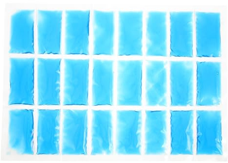 TOMETURE Impacco di Ghiaccio in Gel ricongelabile per Borsa del Pranzo - Impacchi refrigeranti Portatili per Frigorifero, Picnic, Sollievo da infortuni - Riutilizzabile e Compatto 14,76x10,43x0,12
