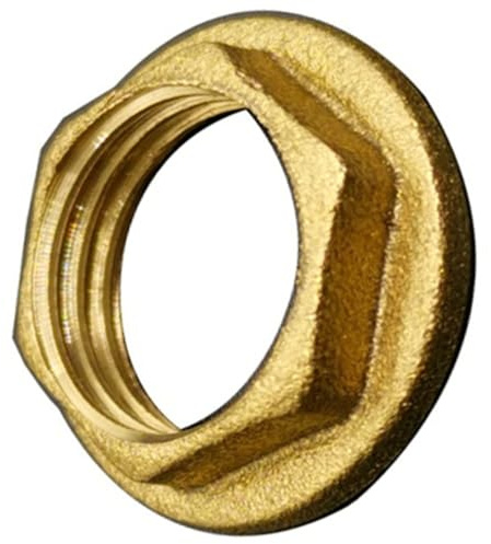 Dadi di bloccaggio esagonali in ottone Raccordo for tubi 1/8 1/4 3/8 1/2 3/4 1 BSP Tappo flangiato con codolo esagonale filettato femmina(Flange Nut,1/2)