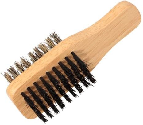 Bartbürste aus Buchenholz und Nylon für Nassrasur und Seife | Bart und Gesichtshaare, Cremiger Schaum, Gelbe Ausführung, Hilft bei Hautpeeling, 1 Stück