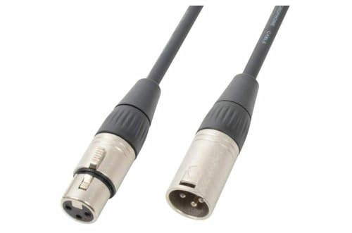 Power Dynamics 20 Meter DMX-Kabel, XLR (m) - XLR (f), Schwarz, 6mm, 6-Pin, 250 KHz, 120 Ohm Impedanz, Indoor, 1 Stück, DMX-Steuerung und Audioübertragung, Lichtsteuerung, Soundanlage, Effektcontroller