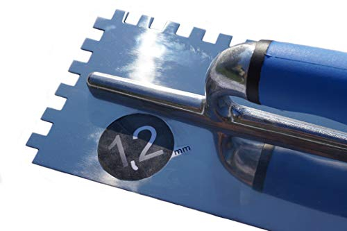 Zahnspachtel Zahnglätter Zahnkelle Edelstahl 12 mm Zahnung rostfrei 1,2 mm stark