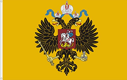 RUSSLAND IMPERIAL ZAR FLAGGE 90D SEIDENSATIN QÜALITAT. GRÖßE VON 150X90 CM