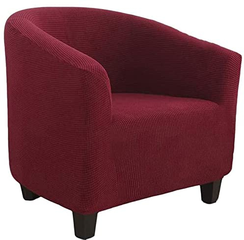 YSLLIOM Sesselbezug Sesselschoner Sesselhussen Sesselbezüge Stretch Sesselüberwurf Clubsessel Hussen Elastisch Sessel Husse für Loungesessel Jacquard Sofabezug (rot)