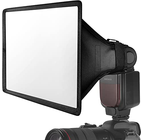 NEEWER Flash Diffuser Light Softbox 11 x 8, Universel, Pliable avec Pochette de Rangement Compatible avec Canon Nikon Sony Godox Yongnuo NEEWER speedlight