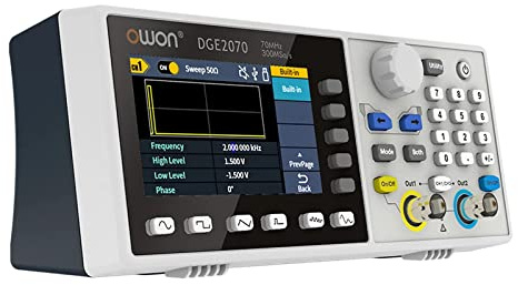 DGE2070 Digital Oszilloskop 300MSa/s 14Bits 70MHz willkürliche Wellenform Generator 3.6inch AWG Maschine