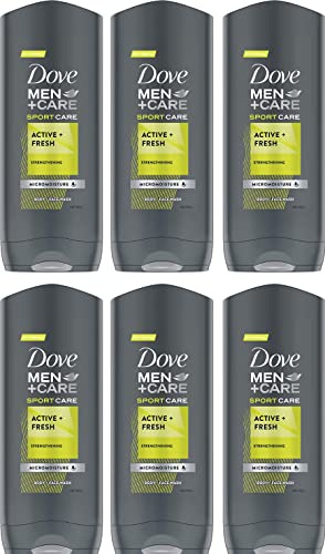 Dove Men + Care Sportcare Active Fresh Body - Face Wash - 6 x 250 ml