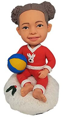 mydedor Benutzerdefinierte Wackelkopf-Figur, Boutique-Weihnachtspuppe, Geschenk für Sohn, Tochter, Wackelkopf-Figuren, Dekoration für Auto, Schreibtisch, Büro, handgefertigtes Geschenk für Kinder