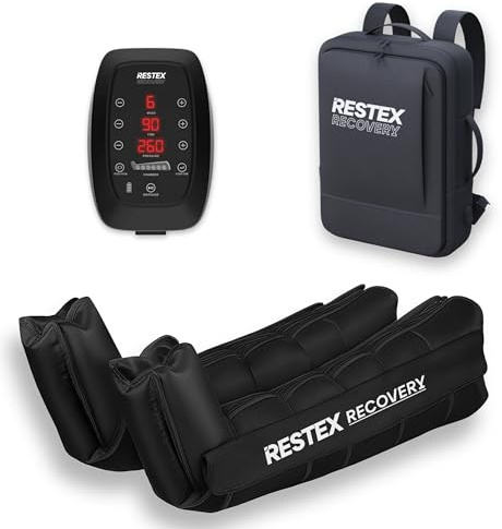 Restex Recovery Botas de Presoterapia de 6 dormitorios – Aparato de masaje de drenaje linfático para piernas pesadas pies, recuperación deportiva, retención de agua, celulitis – Garantía de 2 años