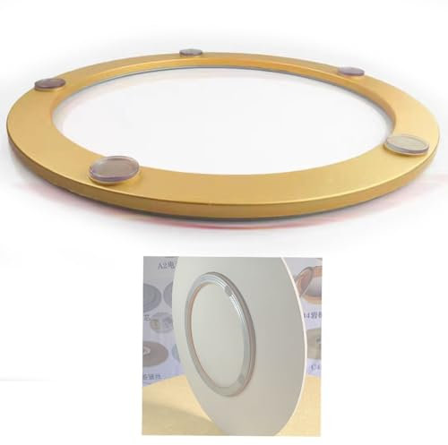 NILZA 30 cm Drehteller Drehkranz Drehplatte Runder Rotierende Lager Drehbeschlag, Stahl Kugellager Für Tischplatten Aus Glas, Holz Und Marmor, Selbstklebend (Size : 30cm(12in))