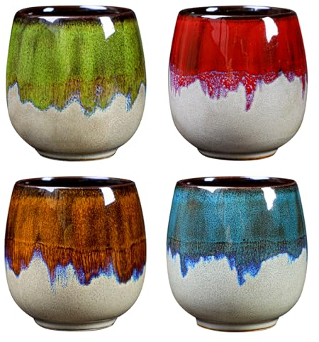 Tasses à Expresso, 100ml Céramique Tasse a Cafe, Lot De 4 Tasse Expresso, Tasse a Cafe Expresso, Tasse Cappuccino, Passe Au Lave-Vaisselle | Moka | Sake Cups | Mugs, Porcelaine - Design Artistique