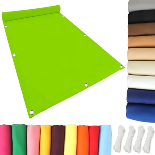 Vela Ombreggiante Parasole 6 x 6 m Tenda da Sole Parasole, Tenda a Vela Vela Ombreggiante Idrorepellente, Anti UV per Serra/Balcone/Cortile/Tetto, Verde Tenero