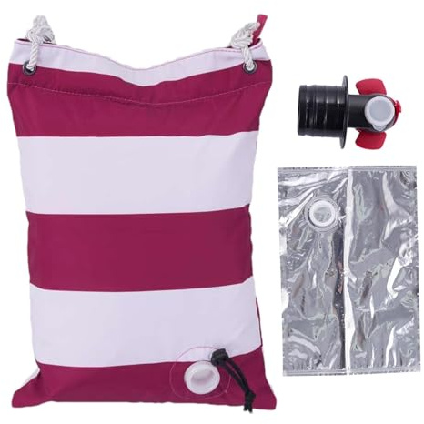 yupeuooe Weintasche Mit Zapfhahn, Wein Einkaufstasche, Weintasche Mit Verdecktem Spender, Wein Handtasche Mit Zapfhahn, Picknicktasche mit auslaufsicherem und isoliertem Fach Für Weinliebhaber