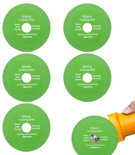 Belligern 5 PCS Rock Slab Grinding Disc, Diamond Fine Grit, Green, Angle Grinder Compatible, 100x15x20 mm