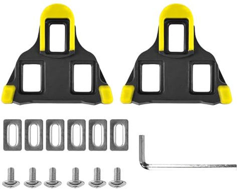 GisWell SPD SL Cleats - SPD SL Rennrad Road Schuhplatten Cleats, Kompatibel mit Shimano SPD SL, Langlebig, rutschfest, Hochleistung für Rennräder und Indoor-Bikes