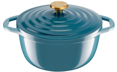 Tefal AIR SOFT LIGHT, Cocotte 24cm, Légère en fonte d'aluminium, Couvercle de condensation, Nettoyage facile, E2704604