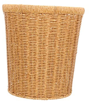 Holibanna Cesta De Almacenamiento De Ratán Sintético Multifunción, Tamaño Mediano, Plástico Resistente, Liviana y Práctica, Para Uso Hogar y Oficina, Cesta Multiusos De Artículos Varios