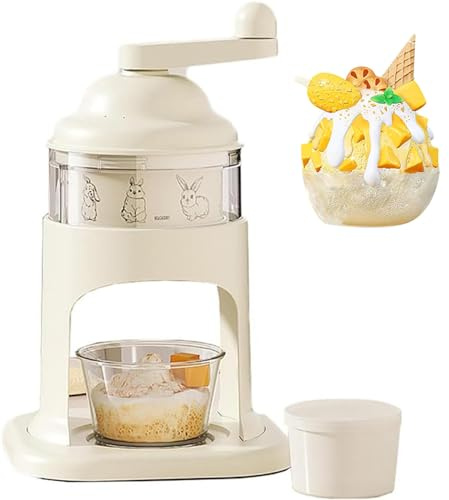 Manueller Eiscrusher, tragbarer Eisrasierer und Schneekegelmaschine, handbetriebene Eismaschine für Eiscreme, Cocktailmaker, Slushy, Kakigori, Bingsu, ideal für Zuhause und draußen