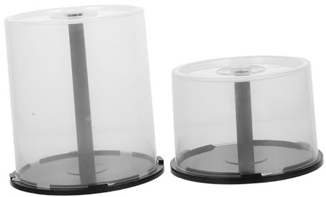 Hemobllo 2stücke DVD-aufbewahrungshüllen Mit Durchsichtigen Cd-hüllen Leere Cd-aufbewahrungsboxen Für DVDs Transparente Eimer Als Cd-Halter Und Organizer Durchsichtige Aufbewahrungsbehälter