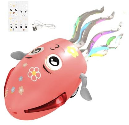 Squid Toy Elektrisk Krypande Octopus | Gungande Robot Med Och Musik Läraktiviteter För Småbarn Pojkar Födelsedagsfest Present