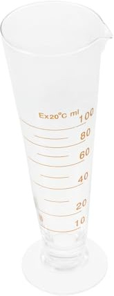 HIAKDOFT Vaso Medidor de Vidrio con Graduada para Química Educación Investigación Precisión Alta Resistencia Fácil Limpieza Transparente