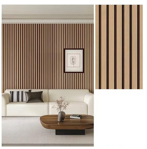 Pannelli murali in finto legno, pannelli 3D staccabili e attaccabili per decorazioni di pareti soffitti, rivestimento elastici, piastrelle autoadesive impermeabili resistenti Wood-Brown 3-meters*60cm