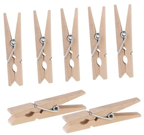 Toyvian Mollette Foto in Legno Naturali 4,8 Cm 100 Pezzi per Lavoretti Scolastici e Addobbi Nuziali