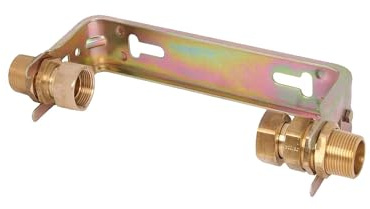 JS Wasserzähler-Bügel 1 1/2 x 1 1/2 Zoll, für Hauswasserzähler mit Baulänge 260 mm, nicht verstellbar, verzinkt
