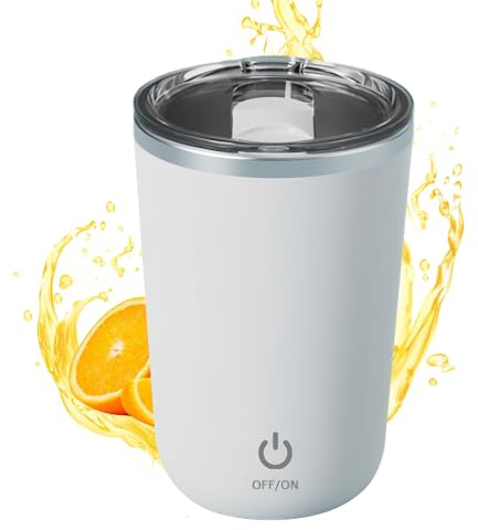 Mug mélangeur | Rechargeable Portable 350 ml | Tasse à café magnétique auto-mélangeuse – pour les amateurs de fitness, les femmes, les professionnels, les étudiants, les voyages, la salle de sport