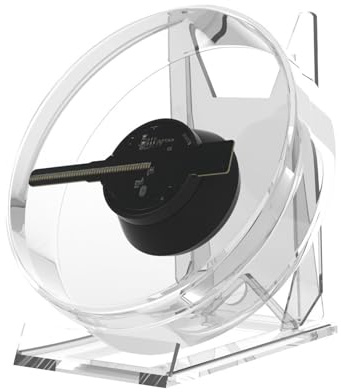 3D-Desktop-Fan-Hologramm-Projektor Logo-Projektor Kommerzielles Werbedisplay mit Abdeckung 3D-Projektorlicht Lebhafte Bilder(32cm Set)