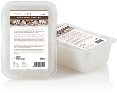 Paraffina per Mani e Piedi Boston Tech Riabilitazione Antiossidante Bagni di Paraffina Delicati e Idratanti Trattamento Professionale per Artrite Artrosi e Dolori Articolari 2 blocchix450g Cocco